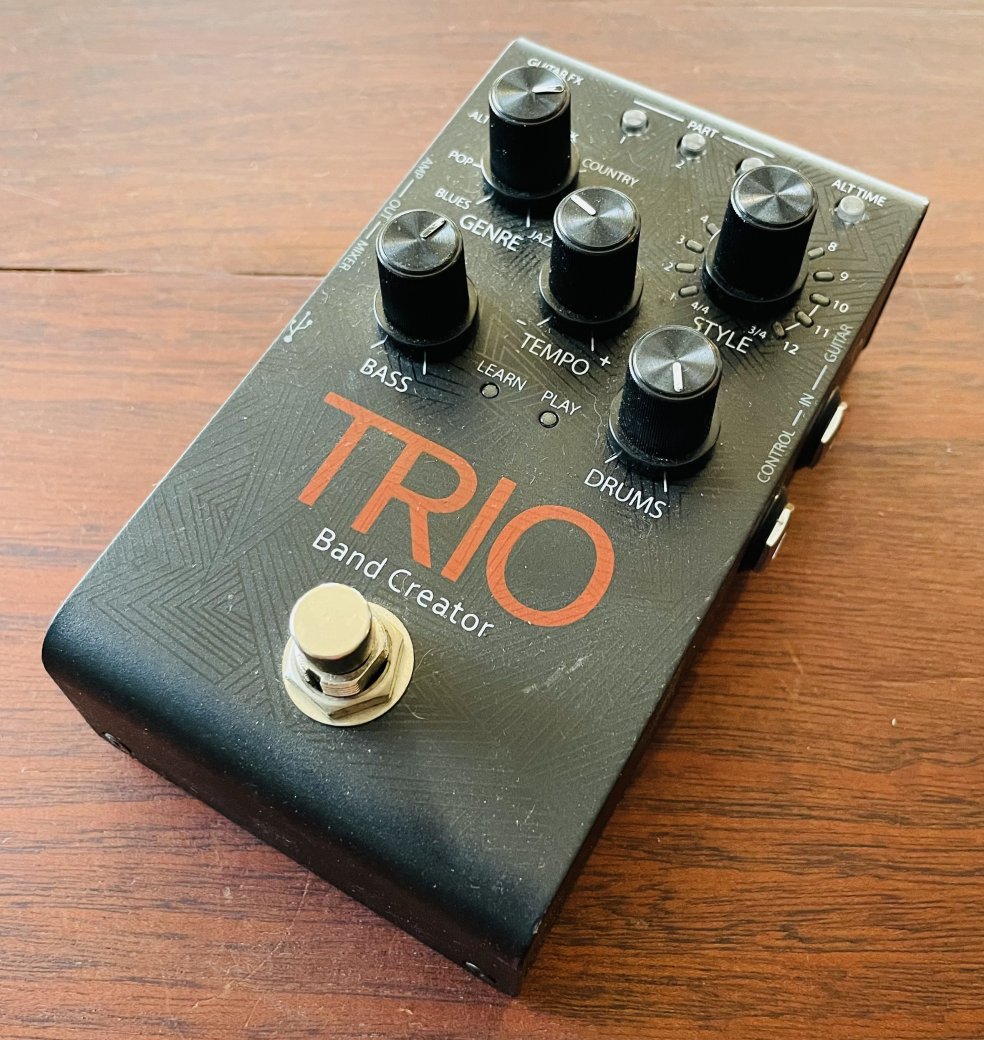 Pédale d’accompagnement Digitech Trio V1.0 n°12000864390, boite d’origine, alim, jack court
