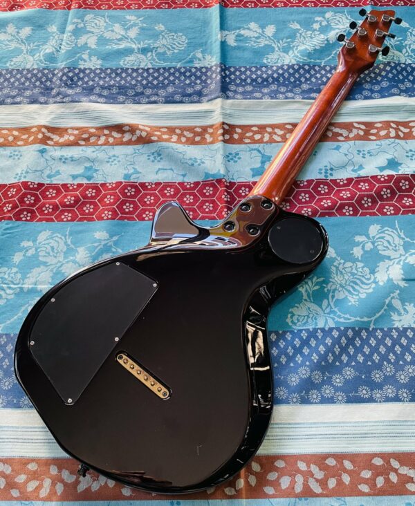 Guitare électrique Godin LGX-SA lightburst flame AAA n°01432225AA (2001, Canada), housse Godin – Image 6