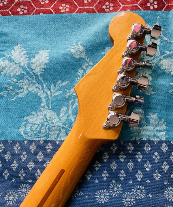 Guitare électrique luthier O’Scannell stratocaster C5 n°ST-62AAL (1980, France), plaque Fender standard USA, étui Tobago, sangle cuir USA, straplocks, révision Thébé Lutherie (mai 2025) – Image 8