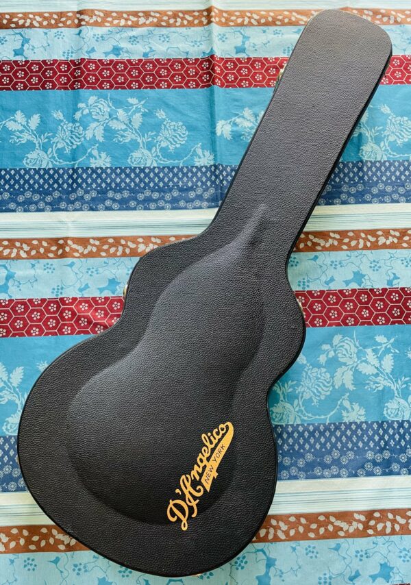Guitare hollow body D’Angelico Excel EX DCTP vintage sunburst n°W801666 (Korea), étui D’Angelico, sangle Shiver avec Straplocks – Image 14