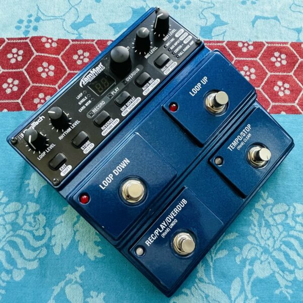 Pédale looper guitare chant Digitech jamman stereo n°30.02108.A, card 4Go, boite, alim, notice.