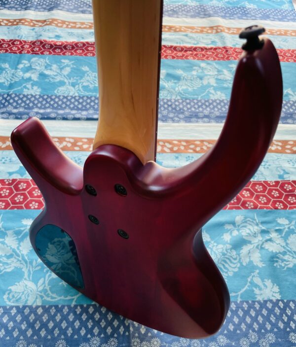 Basse électrique Epiphone Toby Deluxe IV Bass Translucent Red n°20092350020 (Indonésie), Protective Case Eco Black, sangle, docs Epiphone. – Image 12