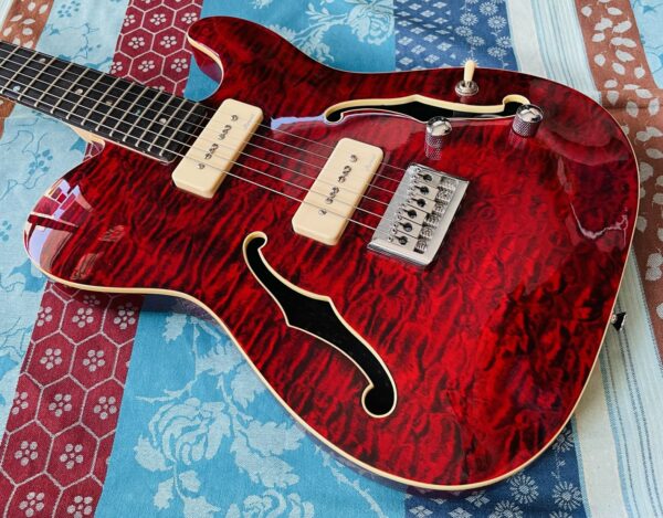 Guitare électrique telecaster Harley Benton Deluxe Series TE90QM transred n°75753CAG00231 (Indonesia) – Image 2