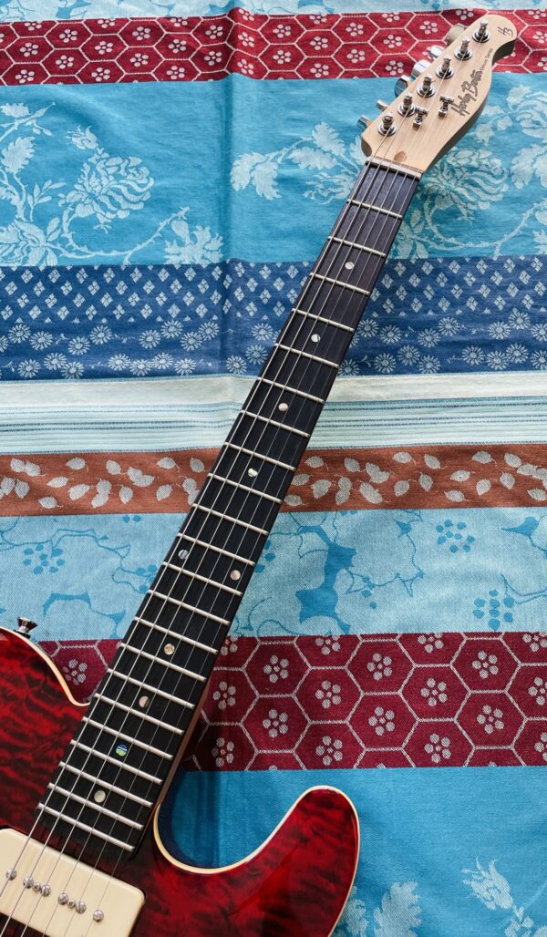 Guitare électrique telecaster Harley Benton Deluxe Series TE90QM transred n°75753CAG00231 (Indonesia) – Image 3