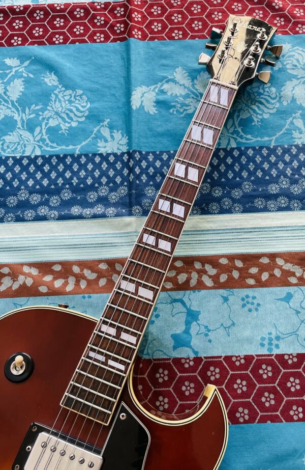 Rare guitare électrique archtop Ibanez 2355 Sunburst lawsuit (1976, Japan), réglée luthier Amal (facture 24.05.2024), réparation sélecteur micros (luthier Caro 19.07.24), refrettage du manche avec sillet en os (luthier Caro 22.11.24), mécaniques Kluson (Caro 27.05.25) – Image 3