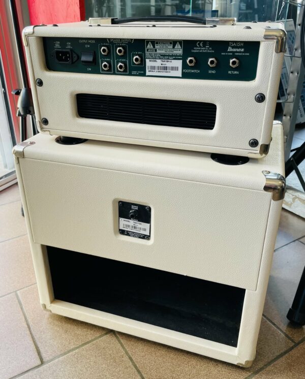 Ampli guitare lampes Ibanez TSA15H Tube Screamer n°B501V11090121 + cabinet Ibanez TSA112C n°B501111090066, câbles alim – Image 3