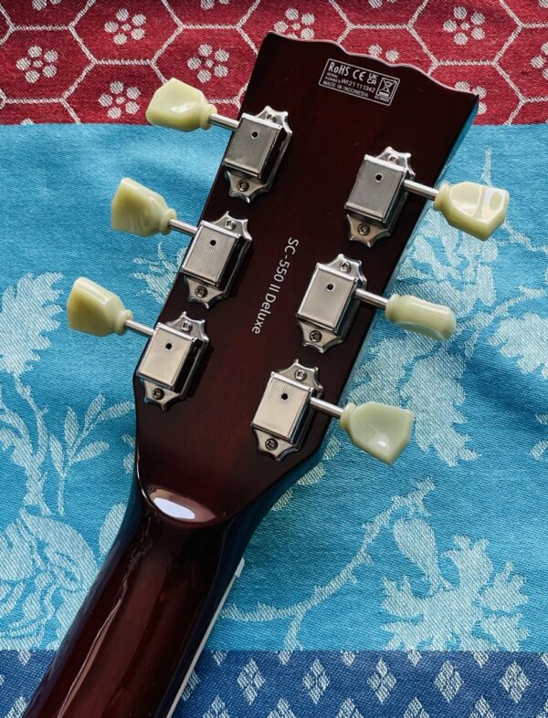 Guitare électrique Harley Benton SC-550II Deluxe, upgrade micros push pull, plaque, straplocks – Image 9