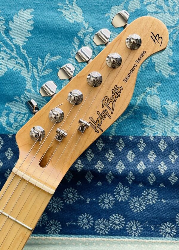 Guitare électrique Harley Benton TE-20 MN Blue Mettalic, pontets et mécaniques autobloquantes ajoutées – Image 4