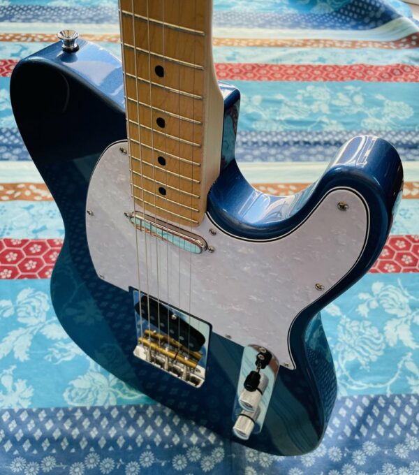 Guitare électrique Harley Benton TE-20 MN Blue Mettalic, pontets et mécaniques autobloquantes ajoutées – Image 11