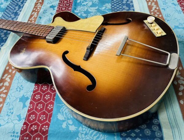 Guitare électrique vintage hollow body Hofner Jazz 450 SE sunburst (années 1950, Germany), révision luthier Amal (17.06.25) – Image 2