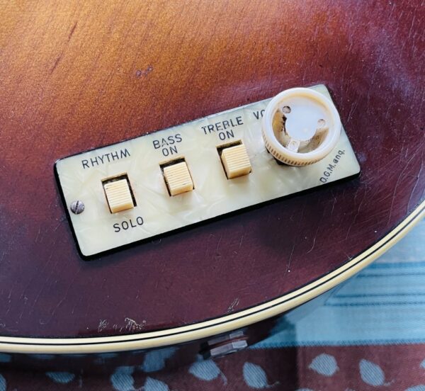 Guitare électrique vintage hollow body Hofner Jazz 450 SE sunburst (années 1950, Germany), révision luthier Amal (17.06.25) – Image 3