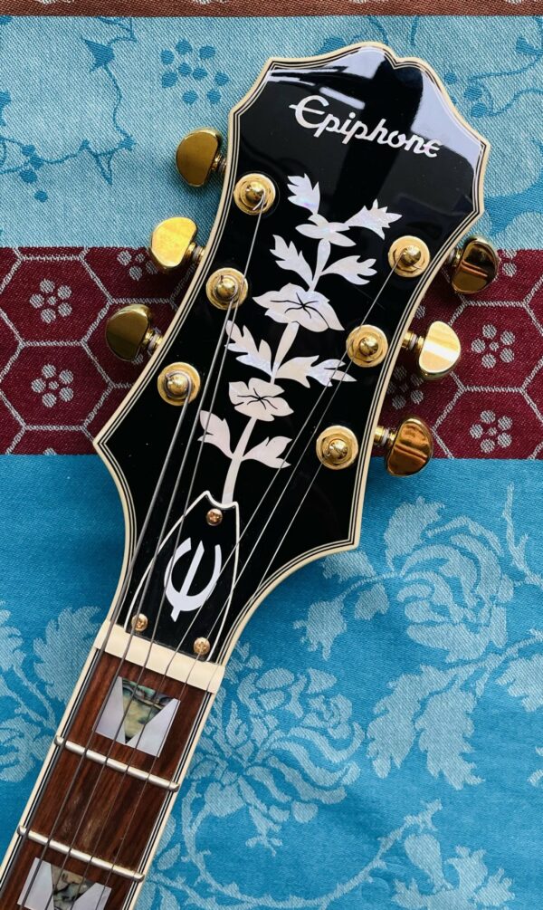 Guitare électrique Epiphone Sheraton II Pro Vintage Sunburst n°18112303251 (2018), étui Epiphone – Image 4
