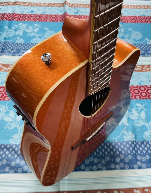 Guitare électro-acoustique Ibanez ALT-30 DOM Dark Orange Metallic n°SB03PW230700310 (Indonésie), belle housse Shiver Acoustic, clé – Image 11