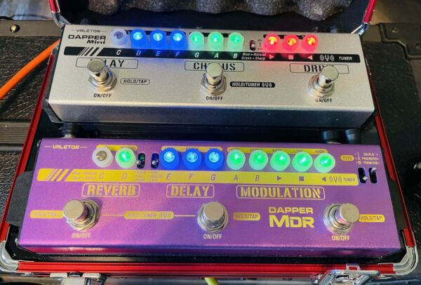 Montage original 2 multieffets Valeton Dapper MDR + Dapper Mini 4 effect Strip, valise Fazley, câblages, alim – Image 5