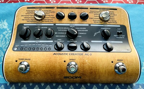 Pédale multieffets preampli pour guitare acoustique Zoom AC-3 n°C7013692, boite d’origine, alim, notice Française – Image 2