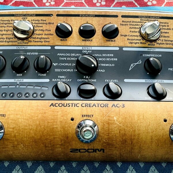 Alternative view of Pédale multieffets preampli pour guitare acoustique Zoom AC-3 n°C7013692, boite d’origine, alim, notice Française