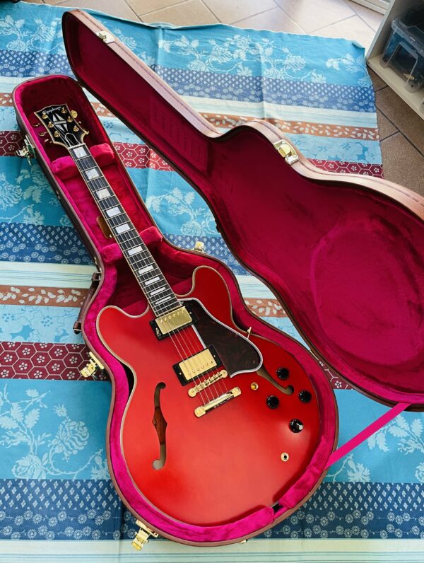 Guitare électrique Epiphone ES-355 1959 Inspired by Gibson HT EB Vos cherry red n°24121510645, étui Epiphone