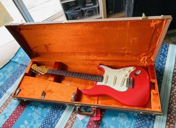 Guitare électrique Fender American Vintage II 1961 stratocaster rosewood fiesta red n° V2327184 (2023, USA), étui et certificat, réglage luthier Amal (20.09.25) – Image 12