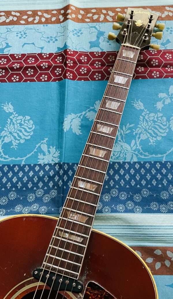 Guitare électro-acoustique Gibson J-160 E n°868270 (1968, USA), étui usé La boite à Musique, mécaniques Kluson – Image 3