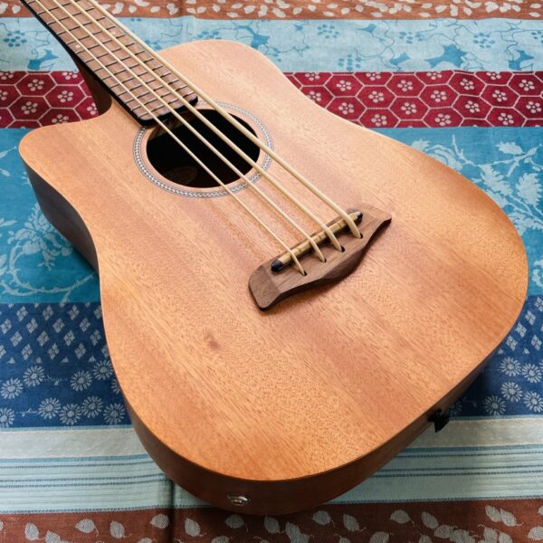 Alternative view of Basse de voyage gaucher électro-acoustique Goldtone micro bass n°20050207, housse Goldtone