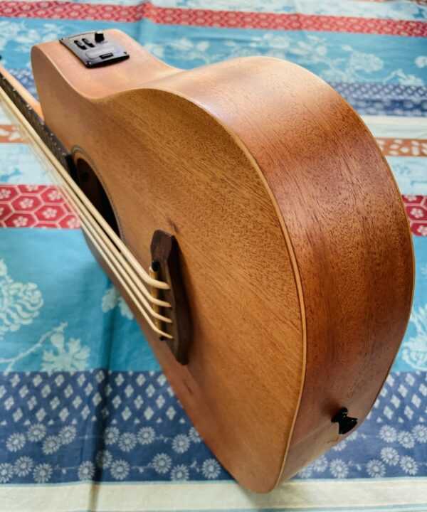 Basse de voyage gaucher électro-acoustique Goldtone micro bass n°20050207, housse Goldtone – Image 4