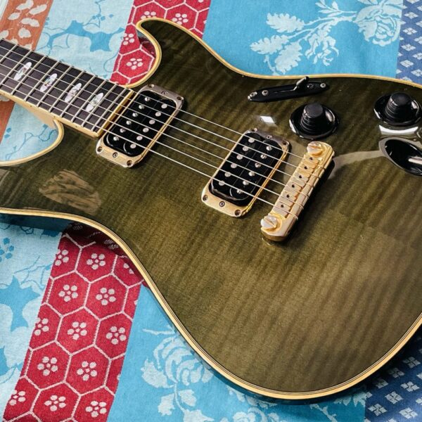 Alternative view of Rare guitare électrique Ibanez S.Classic SC620 BGN black green n°F98003884 (1998, Japan), étui ancien, réglage luthier Amal (20.09.25)