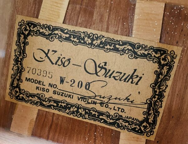 Guitare acoustique Kiso-Suzuki W200 n°70395 (1970, Japan, ville de Kisofukushima), étui noir, réglée chez le luthier Amal (08.09.25) – Image 14