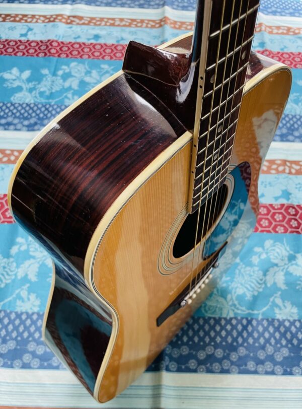 Guitare acoustique Kiso-Suzuki W200 n°70395 (1970, Japan, ville de Kisofukushima), étui noir, réglée chez le luthier Amal (08.09.25) – Image 10