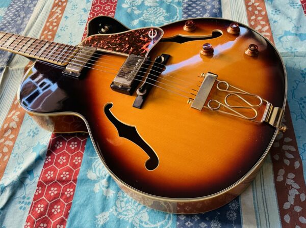 Guitare électrique Epiphone Emperor J sunburst n°9102769 (1991, Korea), étui Epiphone, révision luthier Caro – Image 2