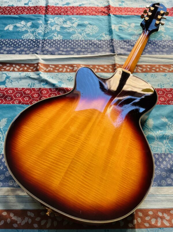 Guitare électrique Epiphone Emperor J sunburst n°9102769 (1991, Korea), étui Epiphone, révision luthier Caro – Image 5