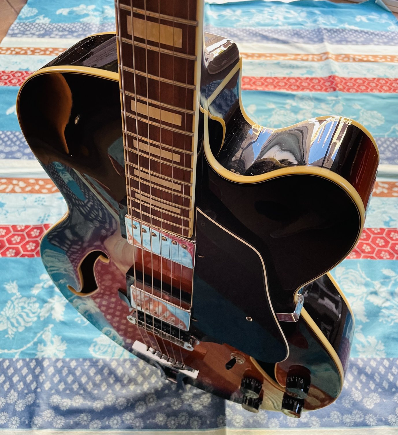 Guitare électrique Ibanez Artcore AF75 brown sunburst BS12.01 n°S06111902, révision Luthier Thébé, housse Tobago, sangle – Image 8