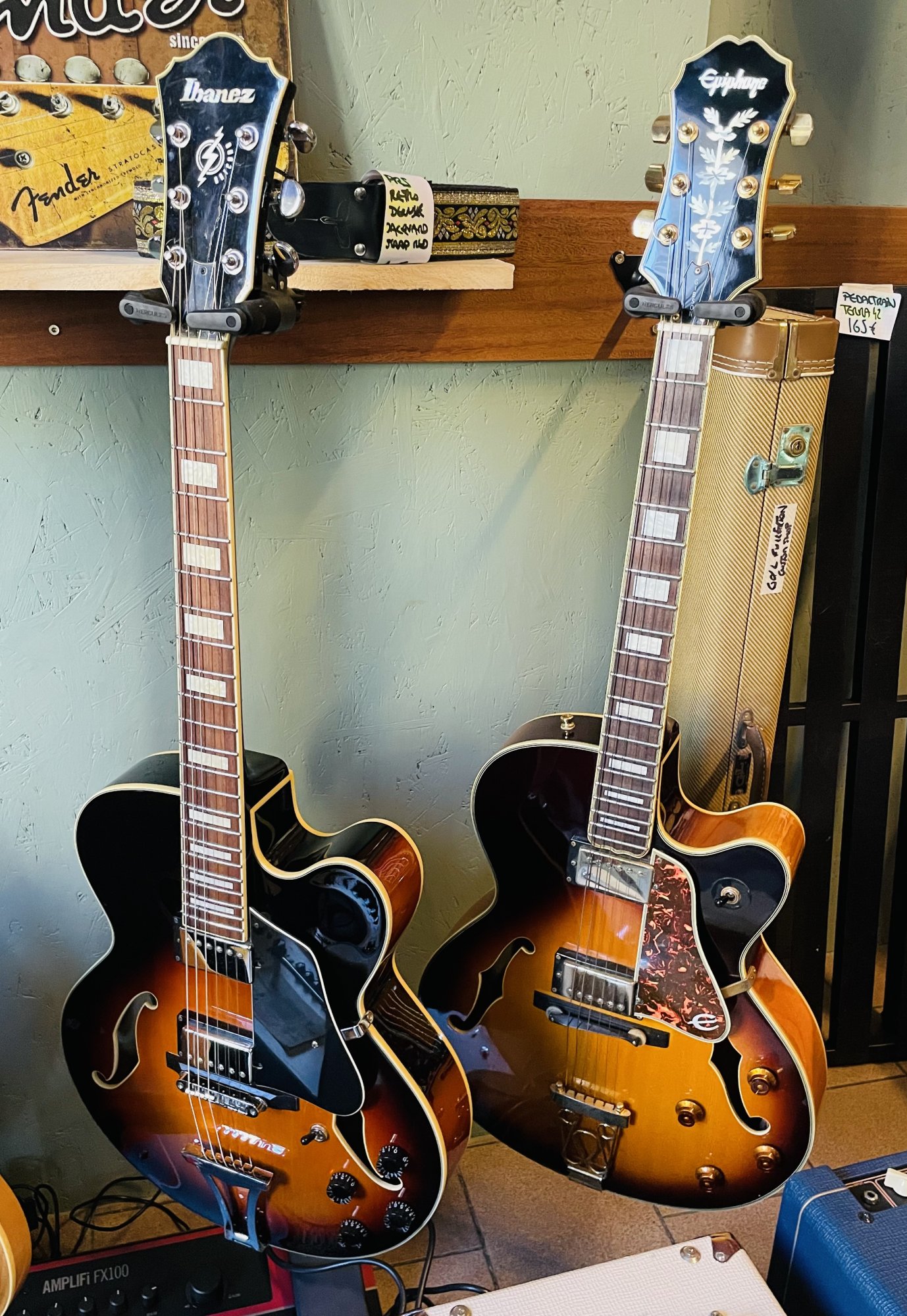 Guitare électrique Ibanez Artcore AF75 brown sunburst BS12.01 n°S06111902, révision Luthier Thébé, housse Tobago, sangle – Image 10