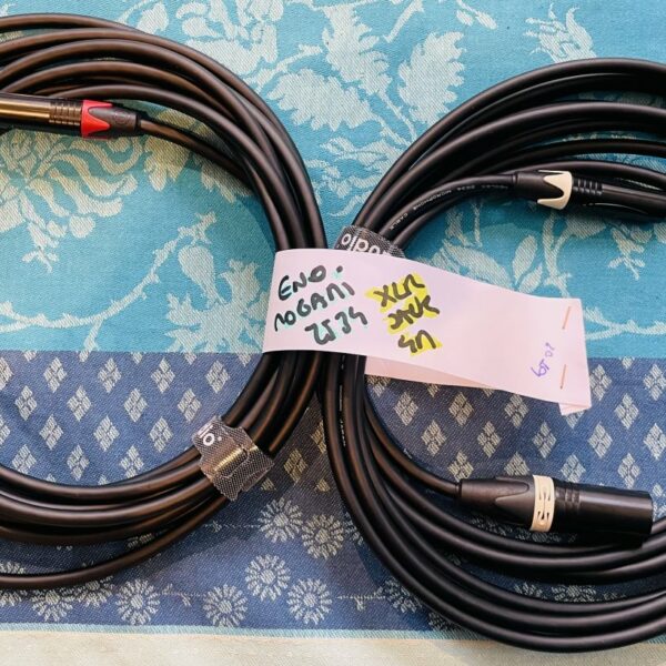 Paire de Câbles haut de gamme Eno Mogani 2534, XLR Mâle / jack gold stéréo neutrik, Japan (lot n°2)