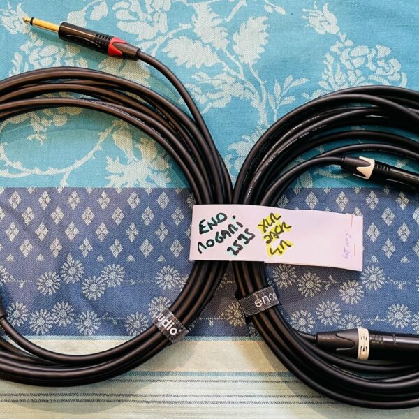 Paire de Câbles haut de gamme Eno Mogani 2534, XLR Mâle / jack mono gold neutrik, Japan (lot n°3)