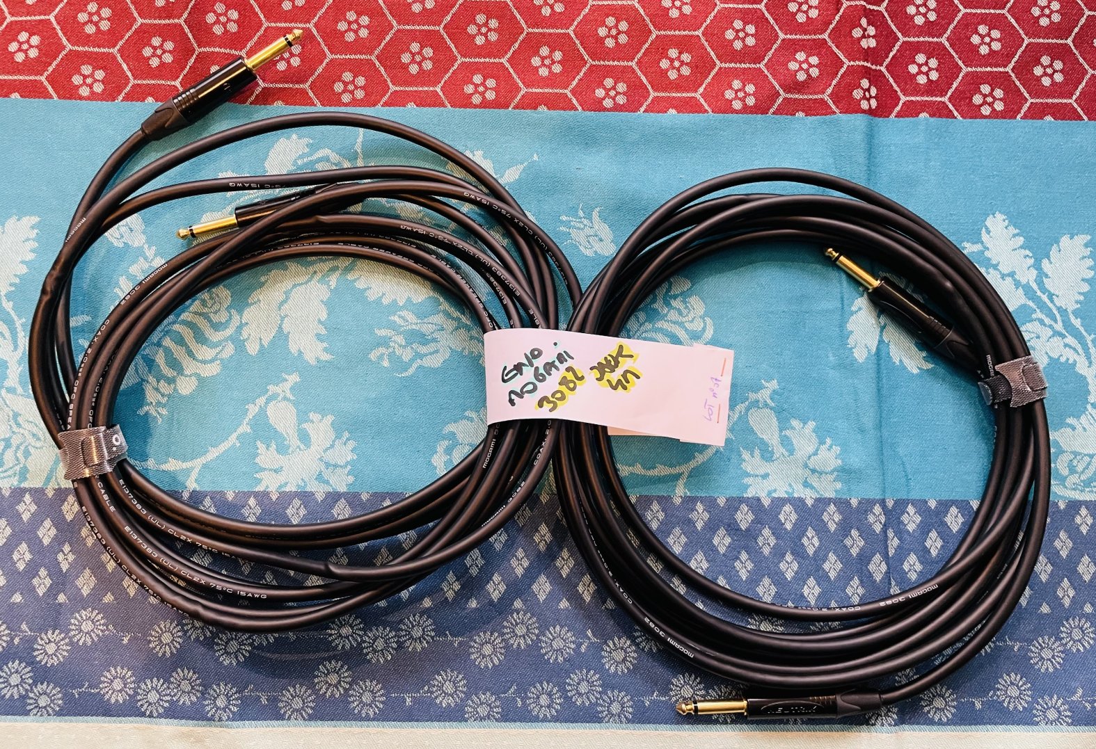 Paire de Câble Haut-Parleur haut de gamme Eno Mogani 3082 quad stereo pair neutrik, Japan (lot n°7)