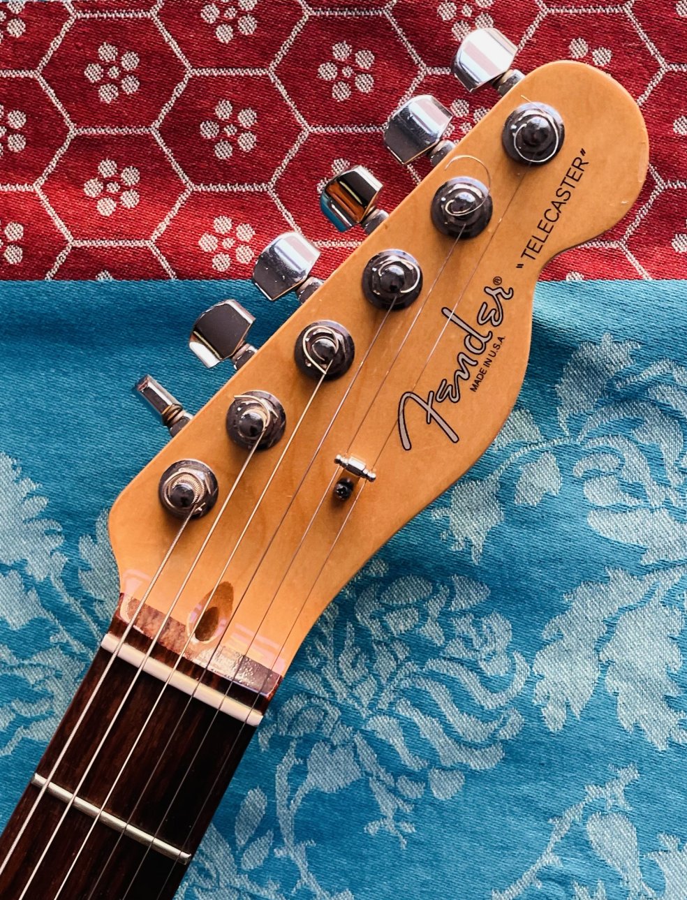 Guitare électrique Fender Telecaster American Standard Telecaster RTW CRT Crimson Red Transparent (Ash) n°US12179459 (2012, USA), modèle 0113200738 – Image 4