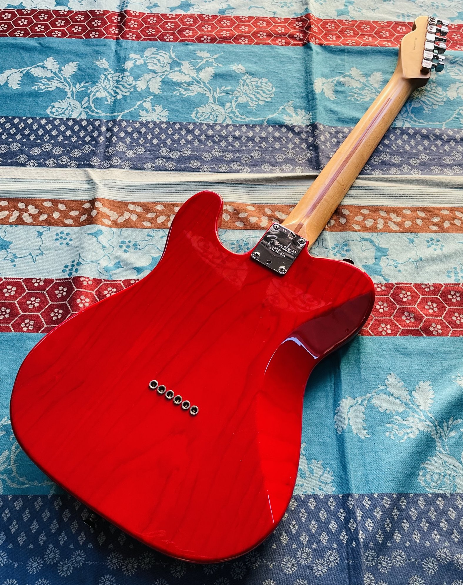Guitare électrique Fender Telecaster American Standard Telecaster RTW CRT Crimson Red Transparent (Ash) n°US12179459 (2012, USA), modèle 0113200738 – Image 6