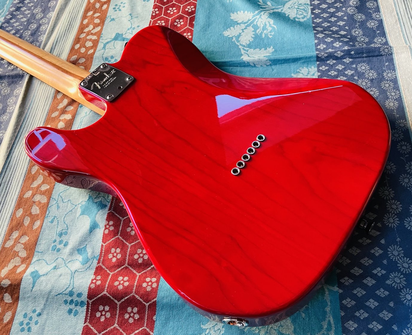 Guitare électrique Fender Telecaster American Standard Telecaster RTW CRT Crimson Red Transparent (Ash) n°US12179459 (2012, USA), modèle 0113200738 – Image 7
