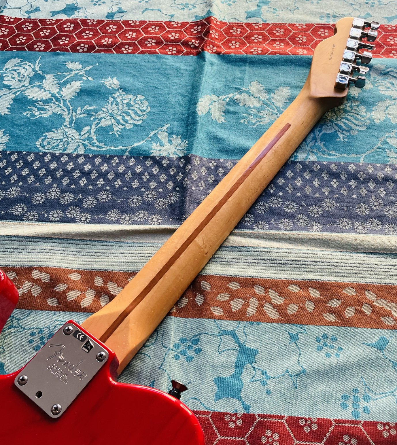 Guitare électrique Fender Telecaster American Standard Telecaster RTW CRT Crimson Red Transparent (Ash) n°US12179459 (2012, USA), modèle 0113200738 – Image 8