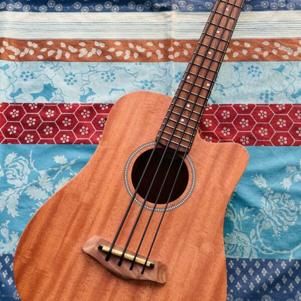 Basse électro-acoustique Goldtone droitier M-Bass, housse d'origine, sangle