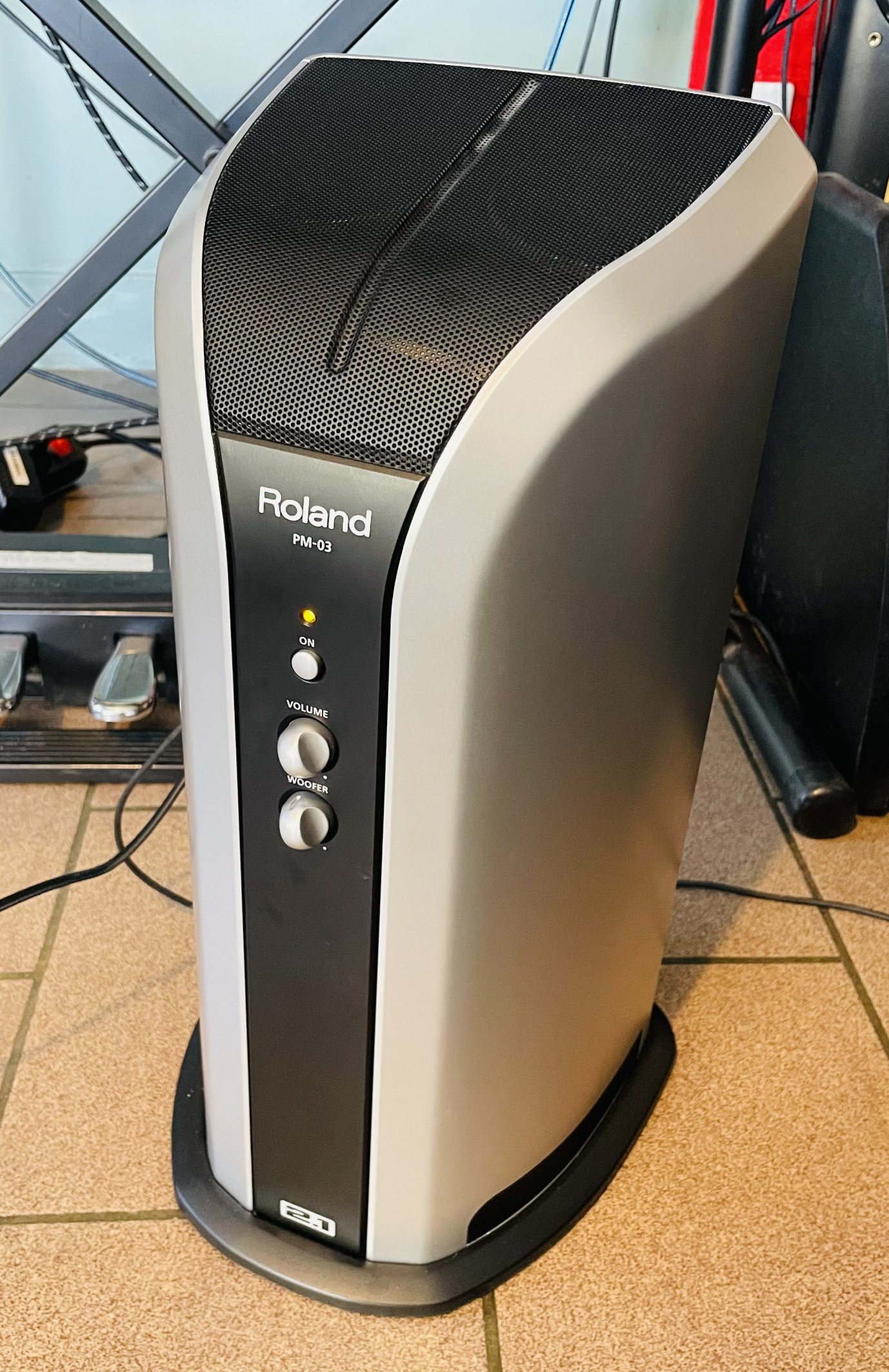 Enceinte Roland PM-03 2.1 n°DSP1987, alim, câble jack, 30W