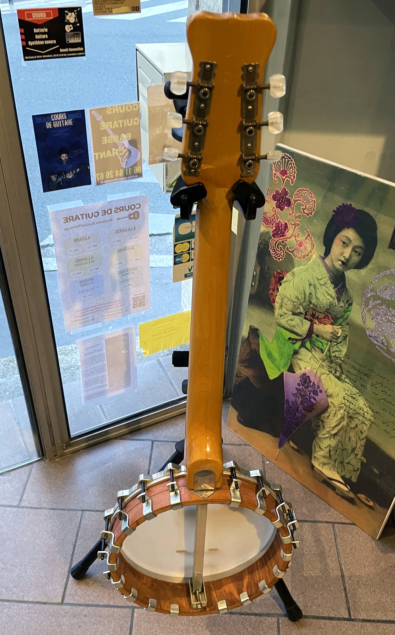 PROMO ! Banjo 6 cordes Framus Nashville openback (Germany, 1976), étui d’origine, accessoires métal – Image 4