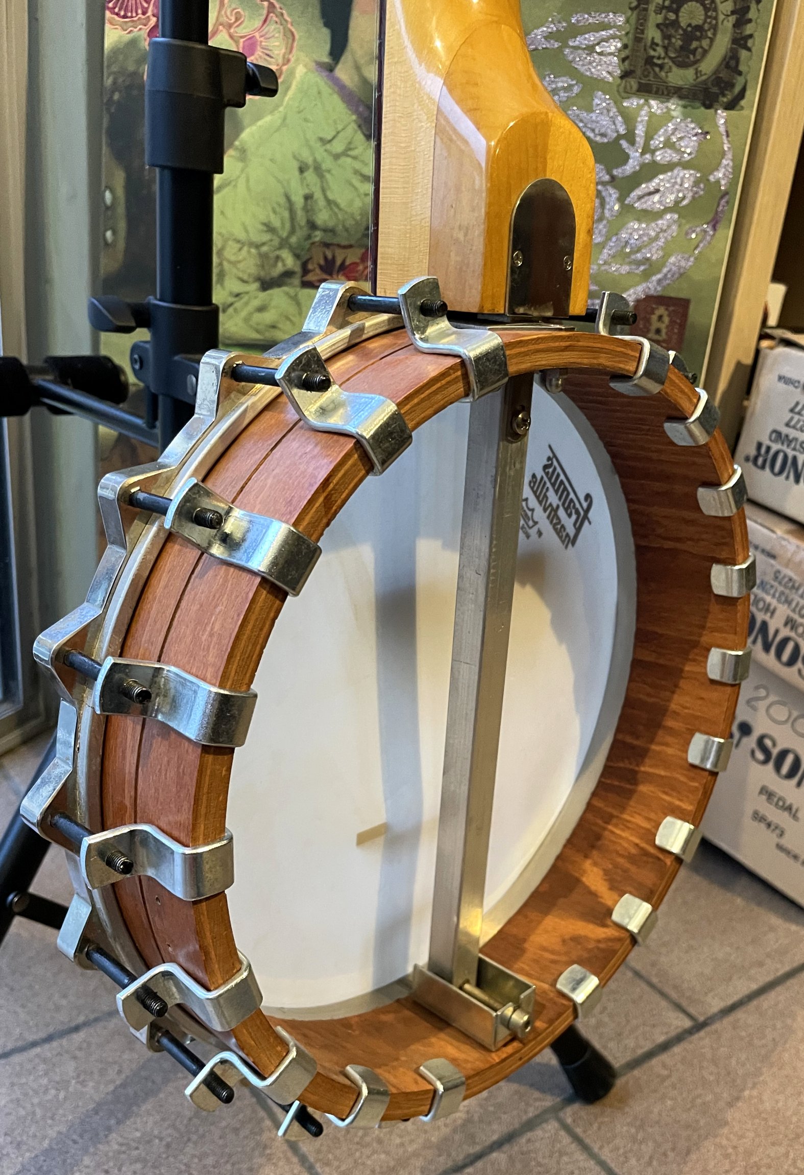 PROMO ! Banjo 6 cordes Framus Nashville openback (Germany, 1976), étui d’origine, accessoires métal – Image 6