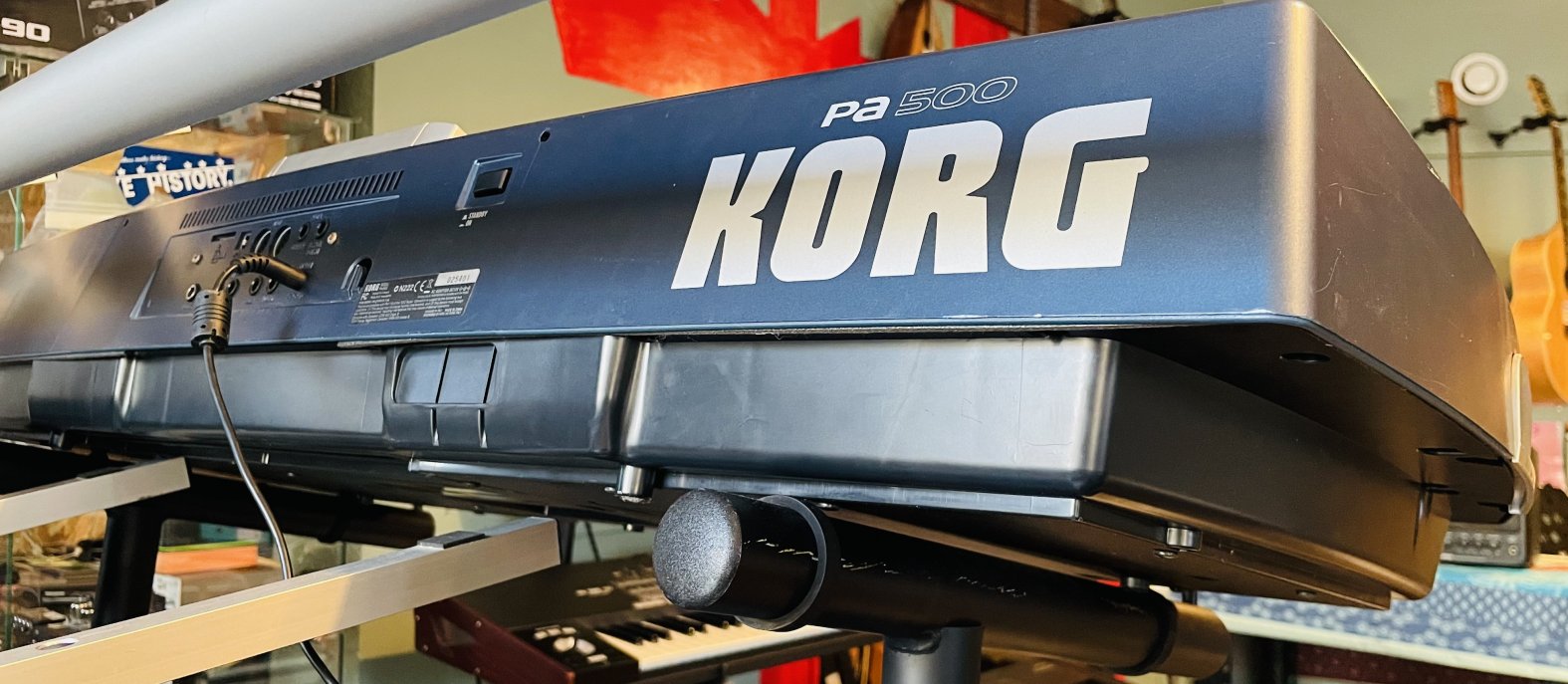 Clavier arrangeur Korg PA-500 n°025401, porte partition, notice, alim d’origine – Image 5
