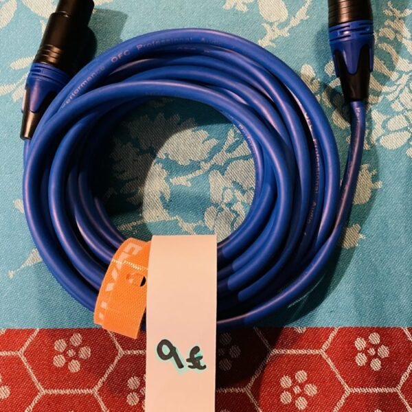 Câble XLR mâle femelle bleu clair 3M (lot 08)