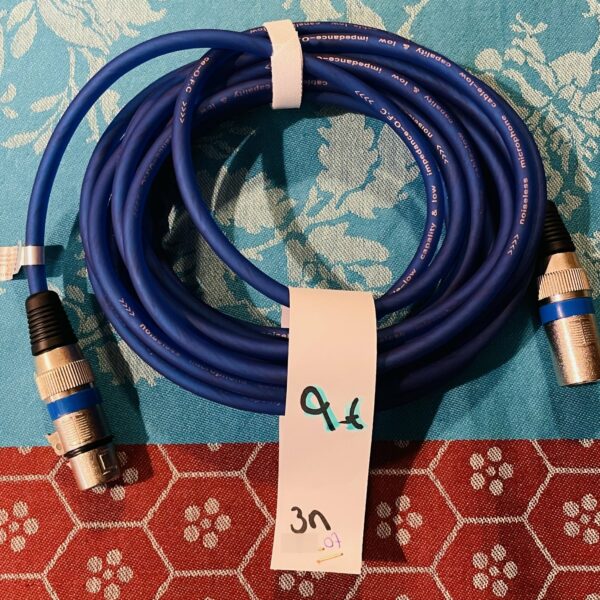 Câble XLR mâle femelle bleu foncé 3M (lot 07)