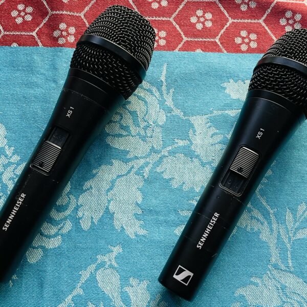 2 Micros dynamiques Sennheiser XS1, pochette et carton d’origine n°1 + n°2