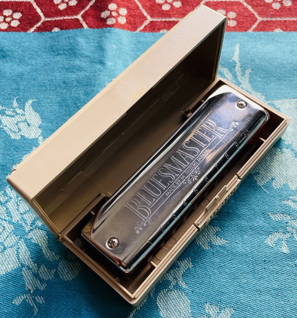 Harmonica Suzuki MR-250 Bluesmaster Fa (Japan), étui