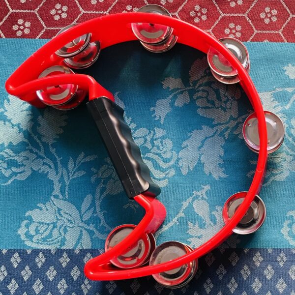 2 tambourins plastique rouge n°1 + n°2