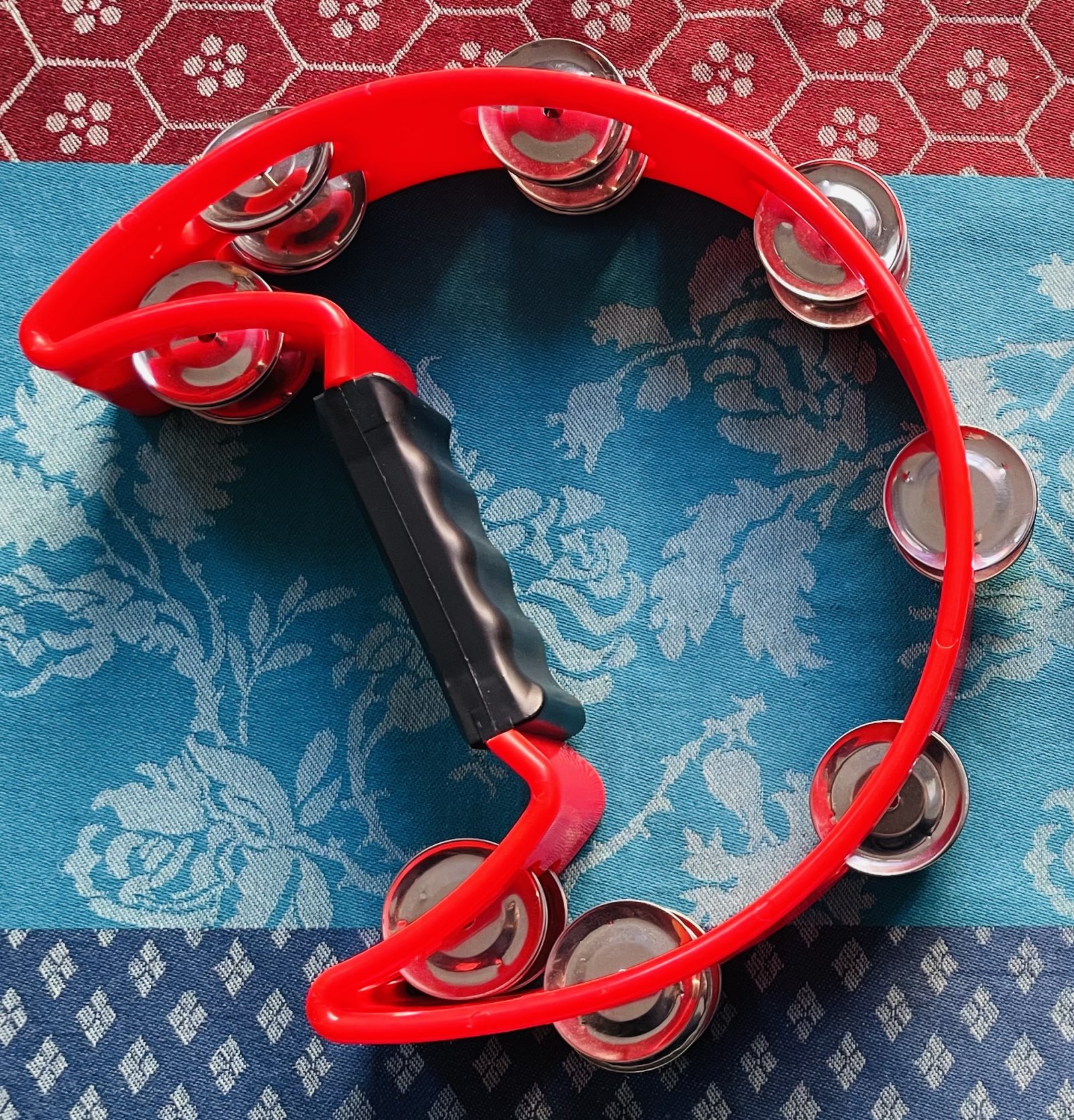 2 tambourins plastique rouge n°1 + n°2